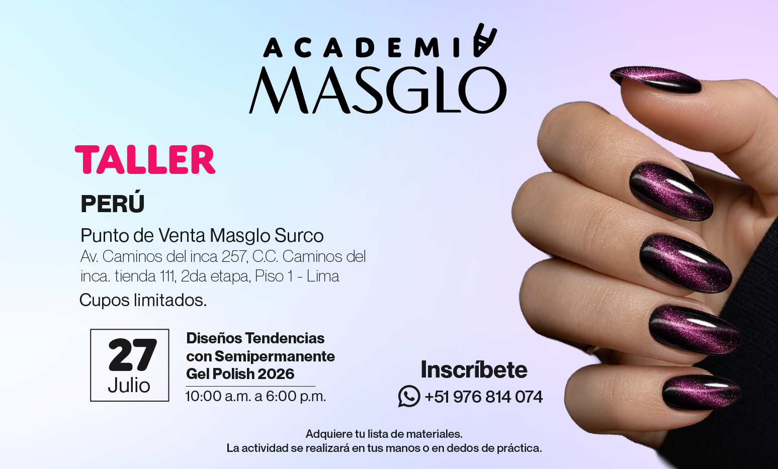 Evento virtual Academia Masglo